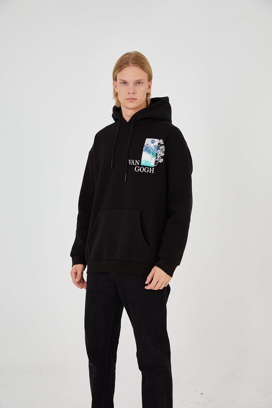 BLUE FLOWERS - BLACK