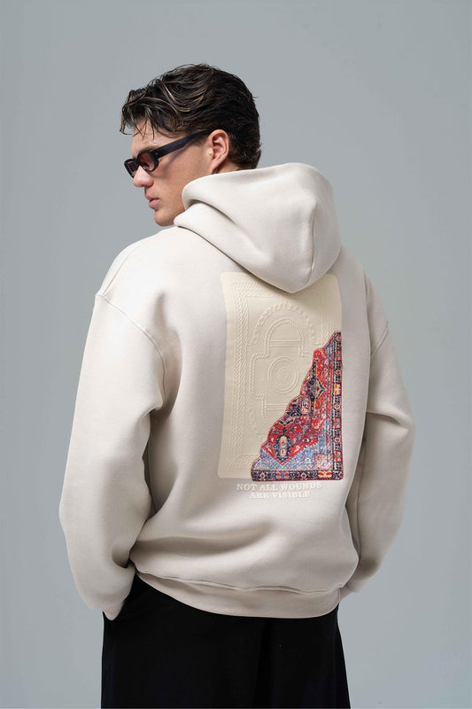 Oversized sweeshirt men stone